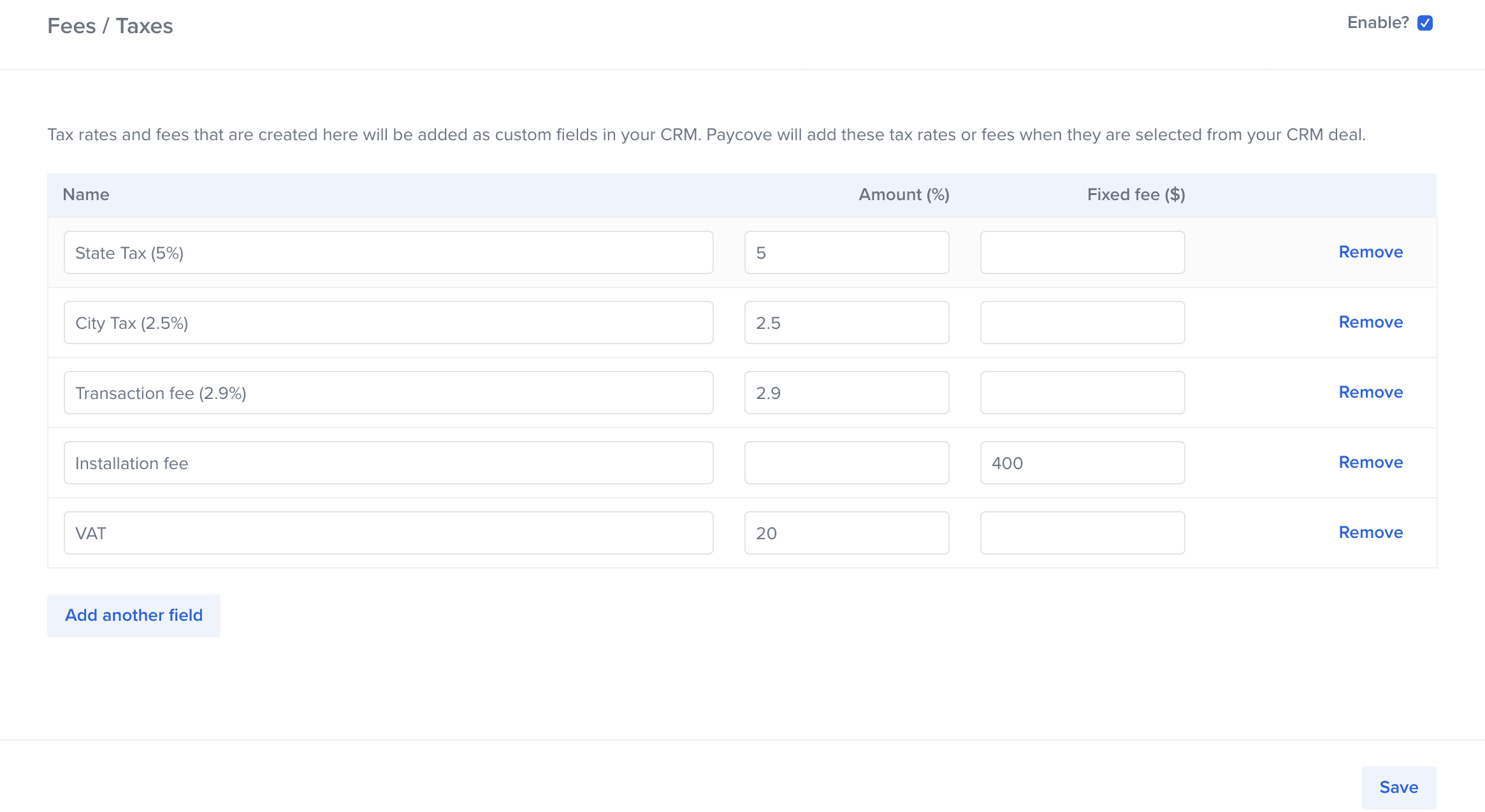 setting-up-taxes-and-fees